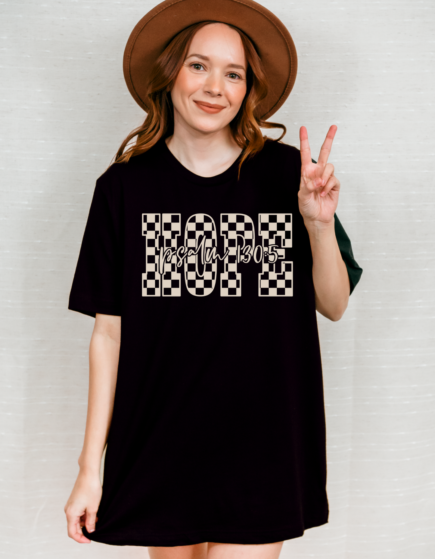 Checkered "HOPE" Tee