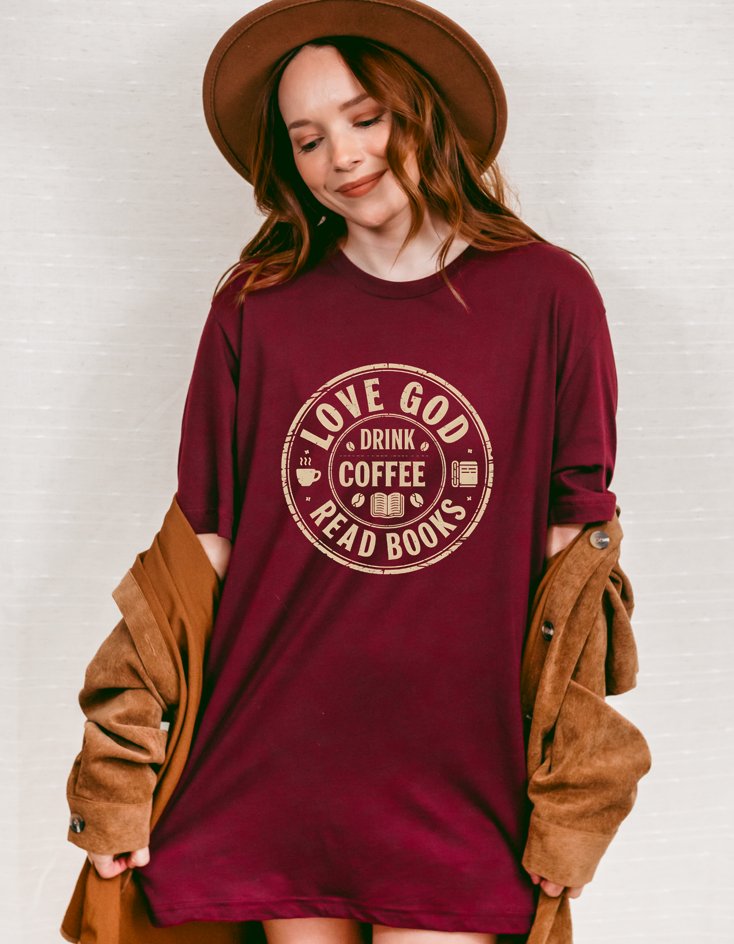 God-Coffee-Books Tee