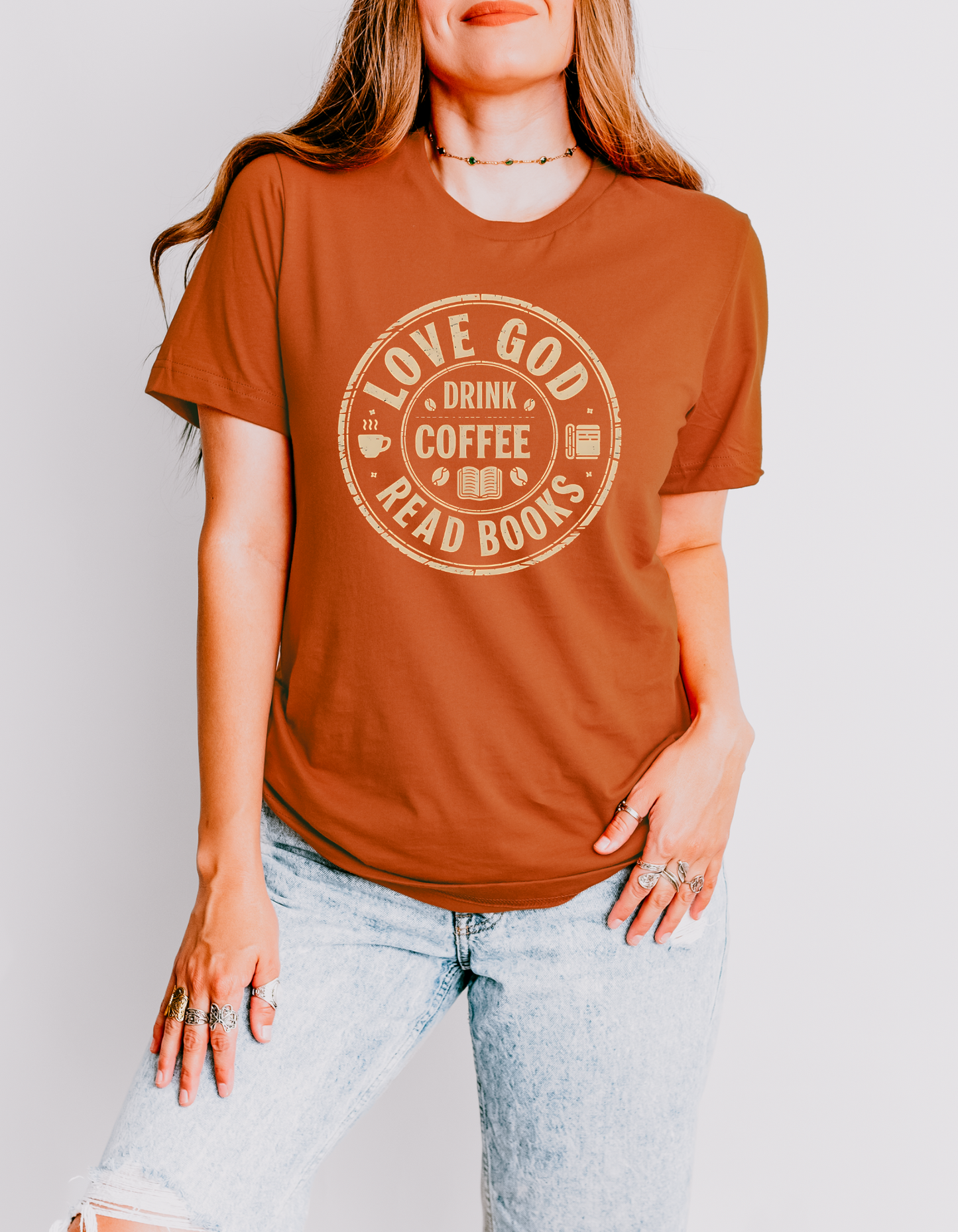 God-Coffee-Books Tee